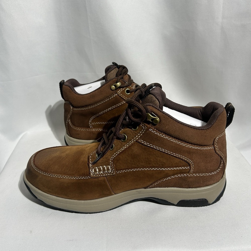 Dunham 8000 Mid Boot Waterproof Leather Upper Slip Resistant, Tan Men's Sz 8 4E - Picture 2 of 10